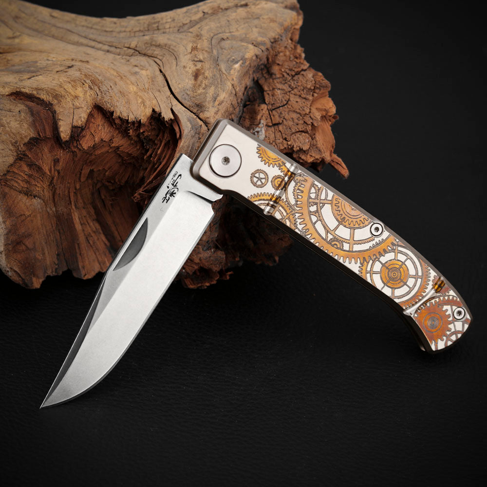 3.15 Inch Slip Joint Knife Vanax Steel Blade with Titanium