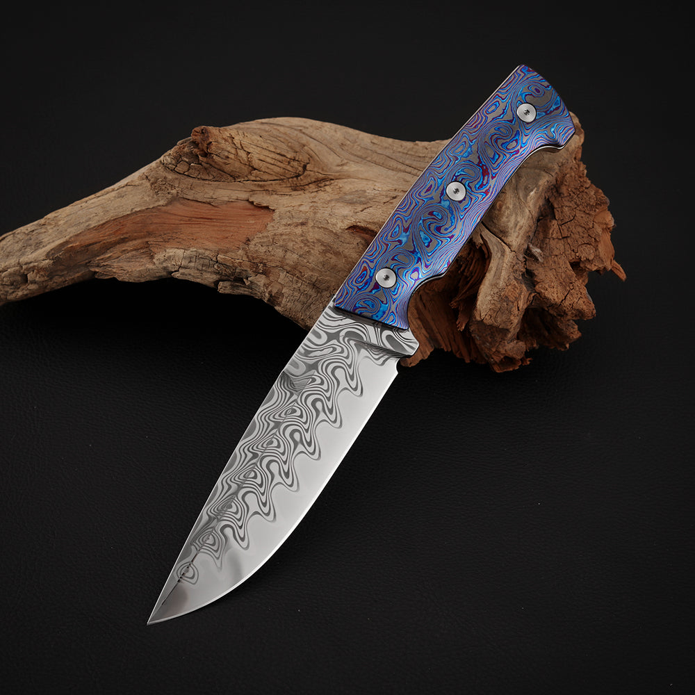 Custom Fixed Blade Knife Damacore® DC18N Steel, Zircuti