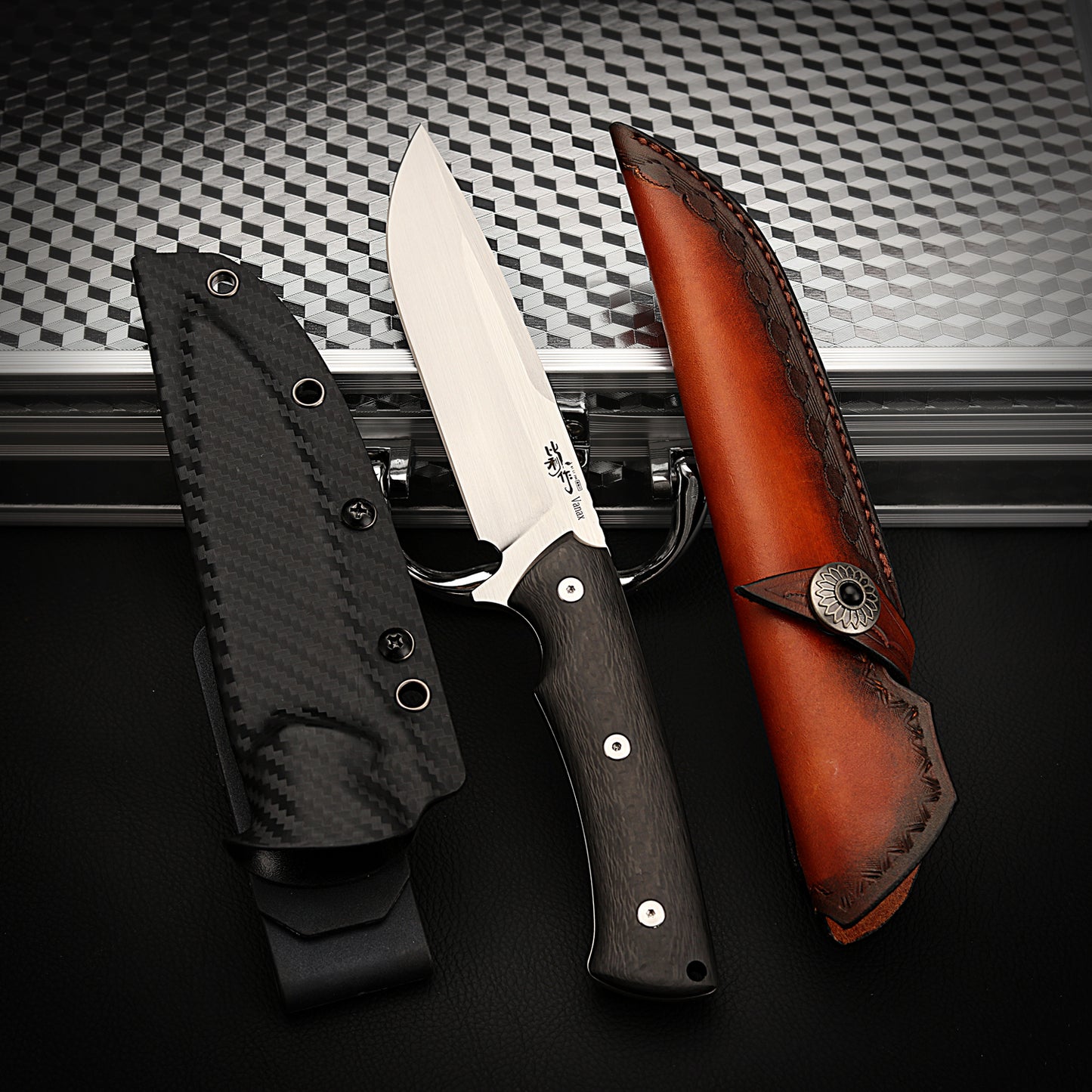 Drop Point Hunter in Vanax SuperClean Steel with Carbon Fiber