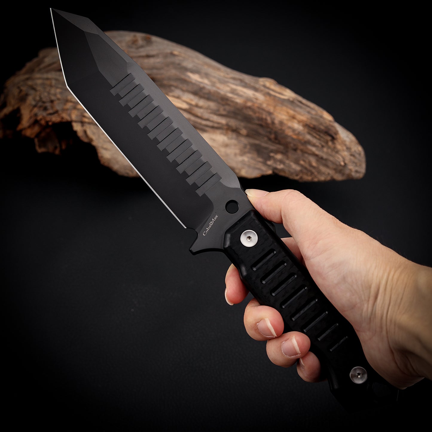 Combat Utility Fixed Blade Knife 5.4" Black DLC Coating