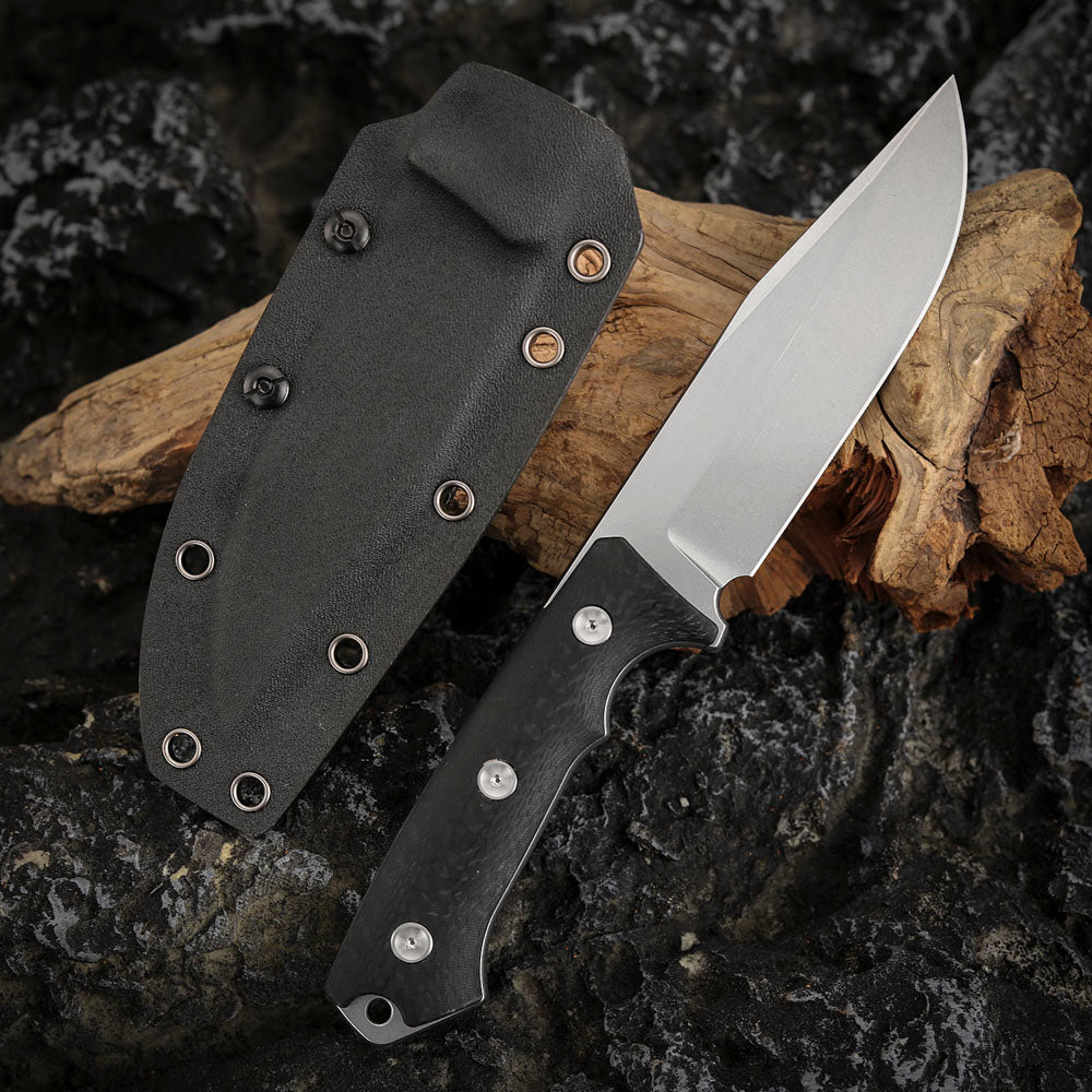 4.8 Inch DC53 Steel Fixed Blade Knife with Kydex Sheath