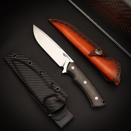 Drop Point Hunter in Vanax SuperClean Steel with Carbon Fiber