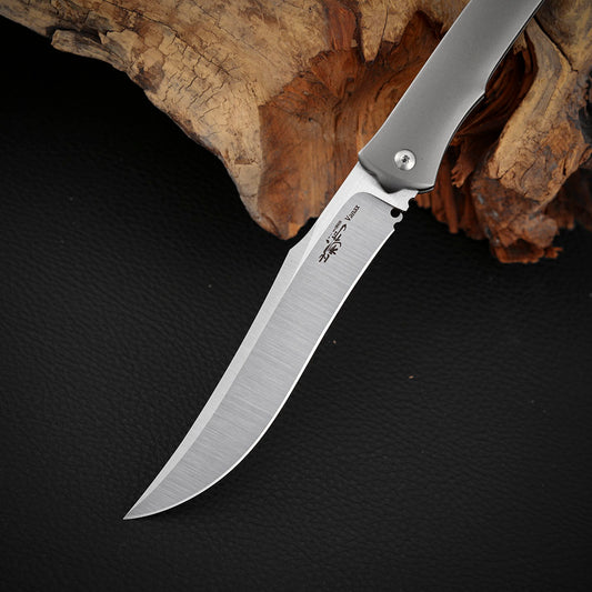 Custom Titanium Slip Joint Pocket Knife, Vanax Steel