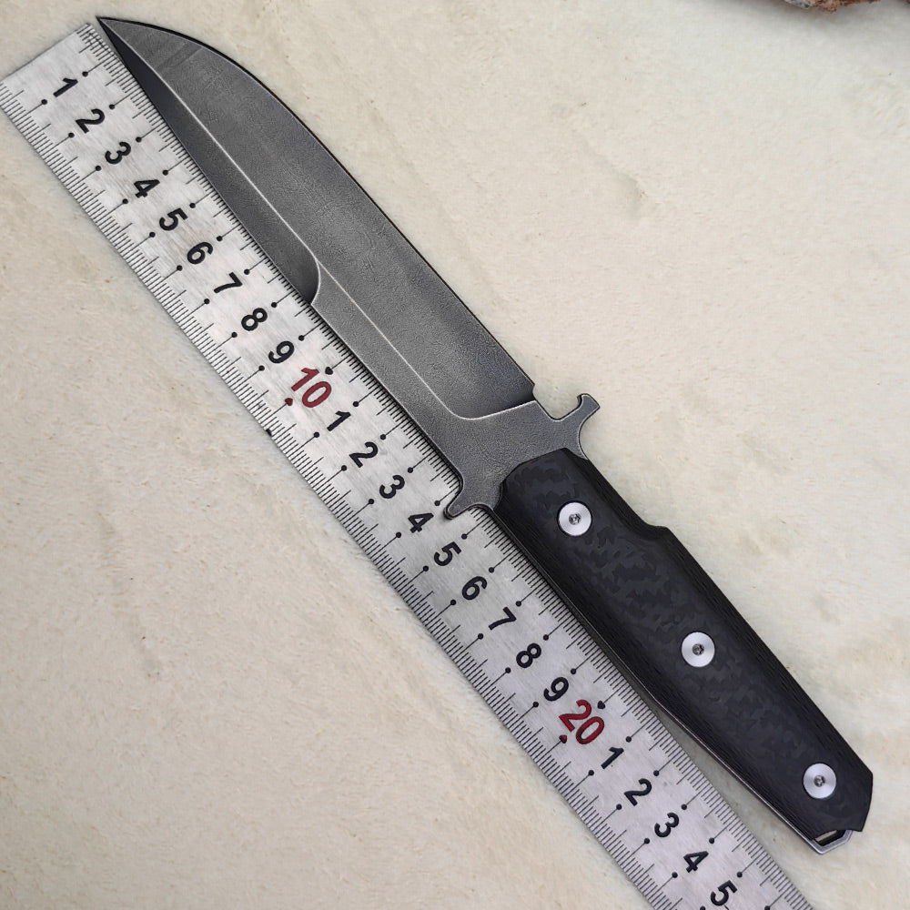 Full Tang Fighter in Wootz with Carbon Fiber