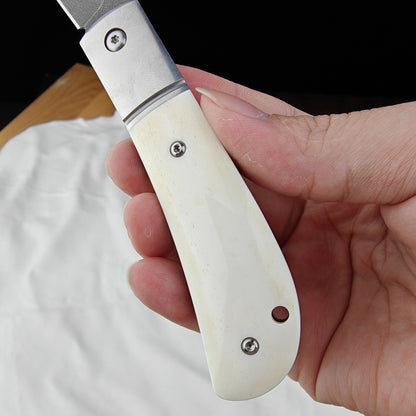 Slip Joint Pocketknife with Ox Bone, Wootz Blade