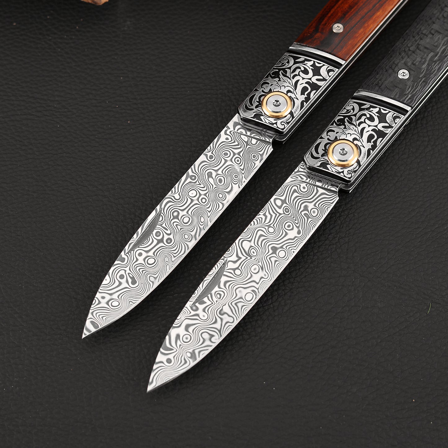 3.5 Incn Slip Joint Pocket Knife Powder Damascus Steel