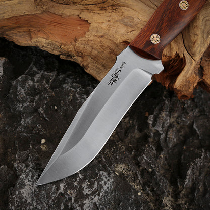 5 Inch M390 Steel Fixed Blade Hunting Knife Ironwood