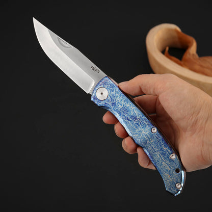 MagnaCut Steel Slip Joint Pocket Knife 3.8 Inch Titanium