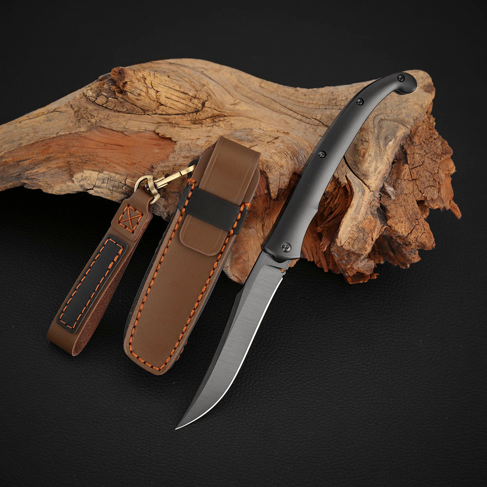 Trailing Point Titanium Slip Joint Pocket Knife, Vanax Steel