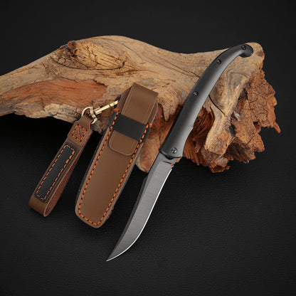 Trailing Point Titanium Slip Joint Pocket Knife, Vanax Steel