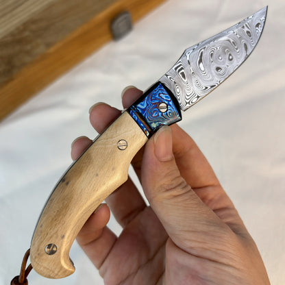 Custom Slip Joint Pocket Knife in Damasteel