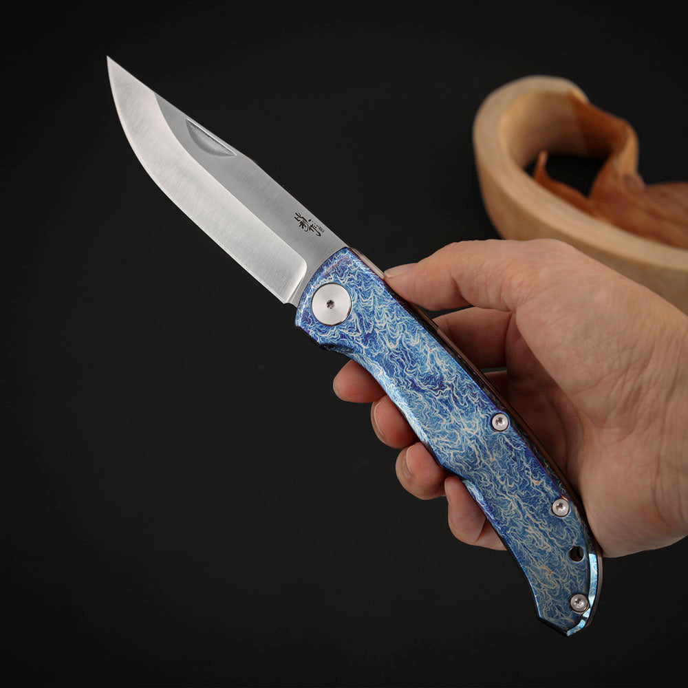 MagnaCut Steel Slip Joint Pocket Knife 3.8 Inch Titanium