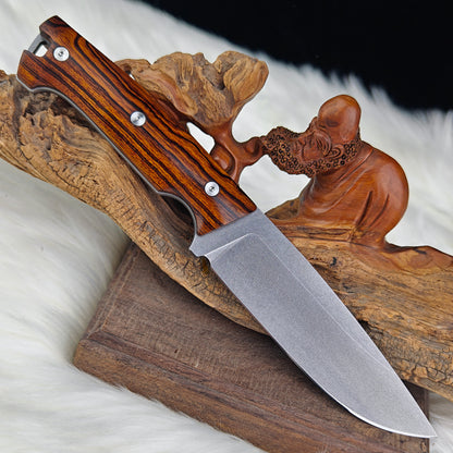 Full Tang Hunter in Wootz with Ironwood