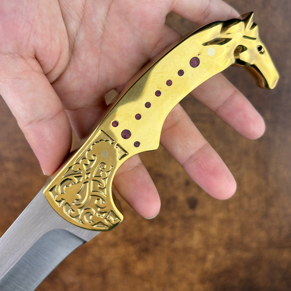 Uighur Knife in M390 Steel with Brass