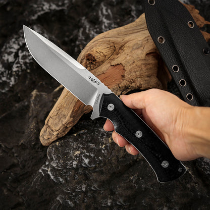 4.7 Inch Fixed Blade Knife, CobalMax Steel, Carbon Fiber