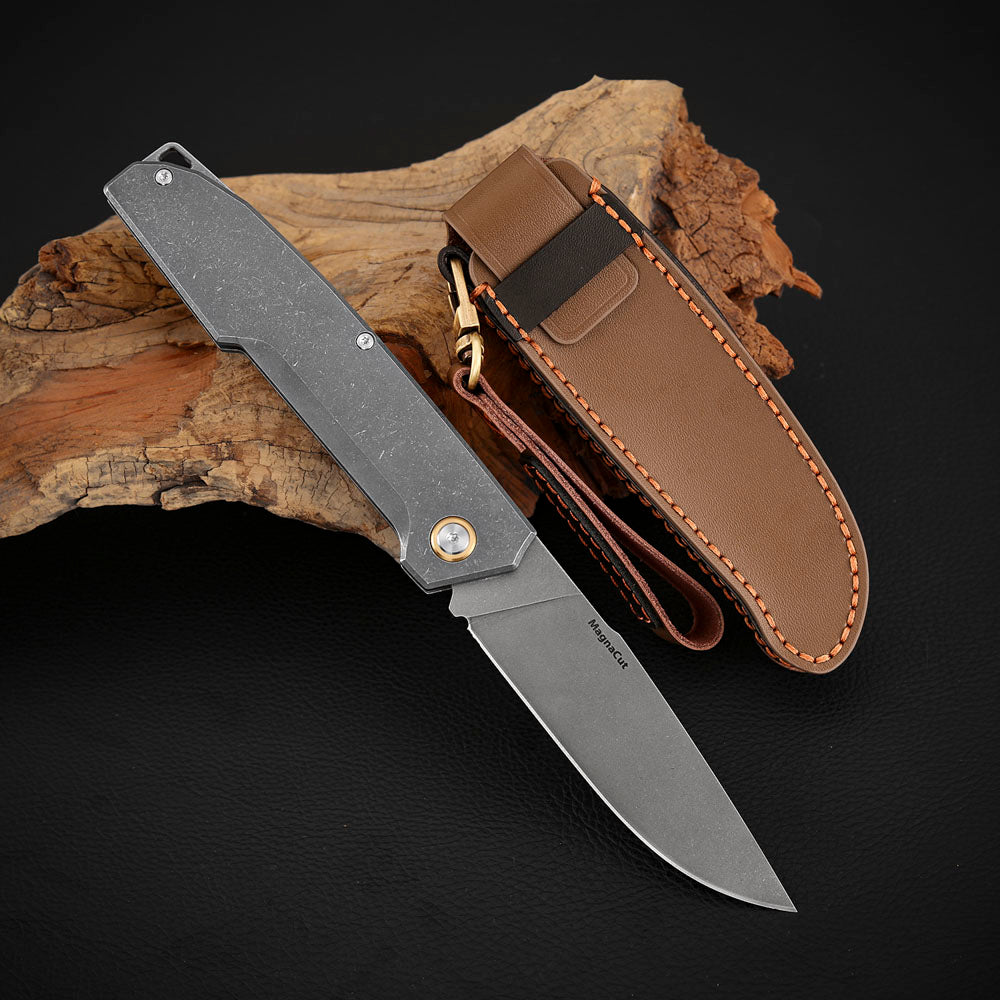 Slip Joint Pocket Knife 3.6 Inch MagnaCut Steel, Titanium
