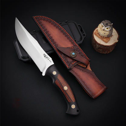 Fixed Blade Knife M390 Steel 6" Convex Edge Blade