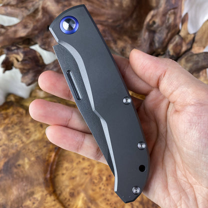 Wootz Steel Pocket Knife with Titanium