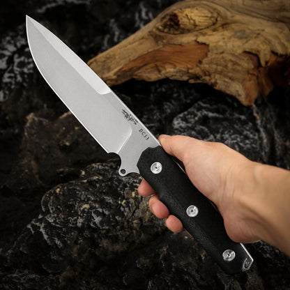 5 Inch DC53 Steel Fixed Blade Knife with Kydex Sheath