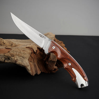 MagnaCut Steel Fixed Blade Knife 4.7" Ironwood