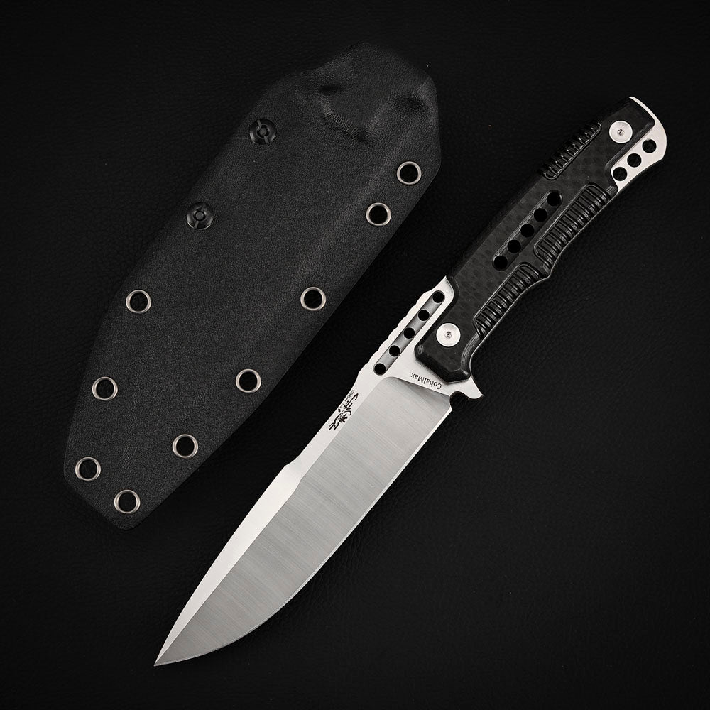 Survival Rescue Knife 5.5 Inch Tactical Fixed Blade Carbon Fiber