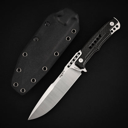 Survival Rescue Knife 5.5 Inch Tactical Fixed Blade Carbon Fiber