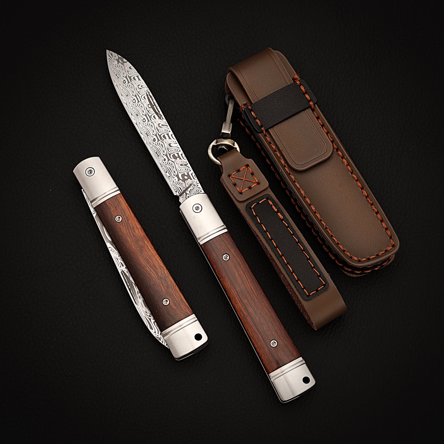 2.95 inch Slip Joint Pocket Knife 2.95" Damasteel