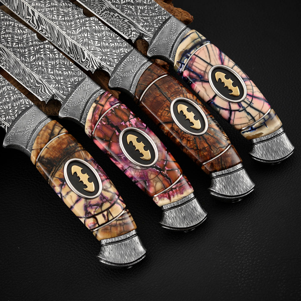 Hand-forged and Welded Damascus Steel Hunting Knife