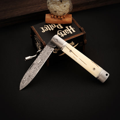 2.95 inch Slip Joint Pocket Knife 2.95" Damasteel