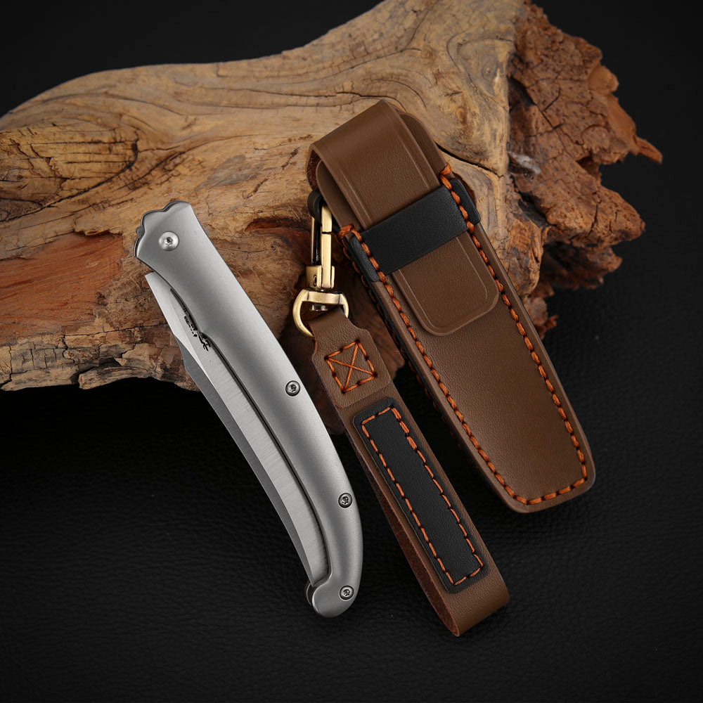 Custom Titanium Slip Joint Pocket Knife, Vanax Steel