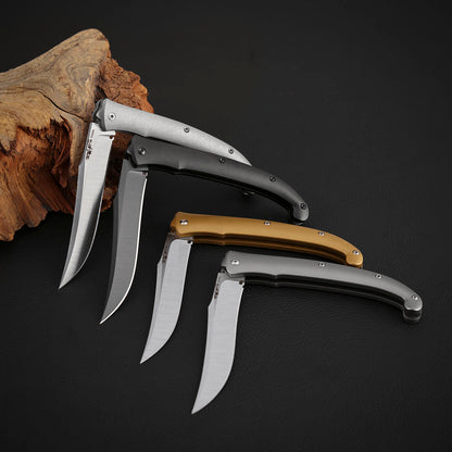 Trailing Point Titanium Slip Joint Pocket Knife, Vanax Steel
