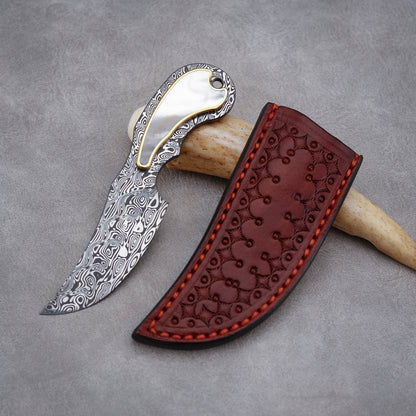 Custom Fixed Blade Knife in Damasteel