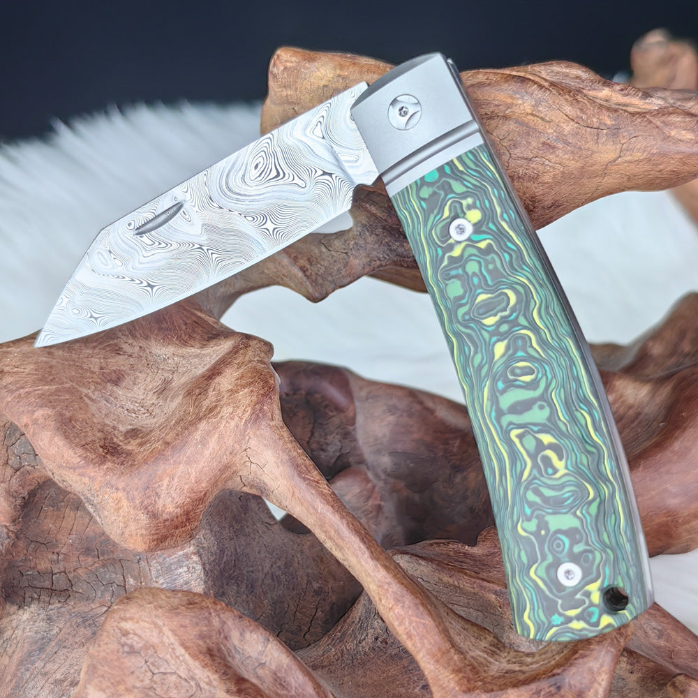 Slip Joint Pocket Knife in Damasteel