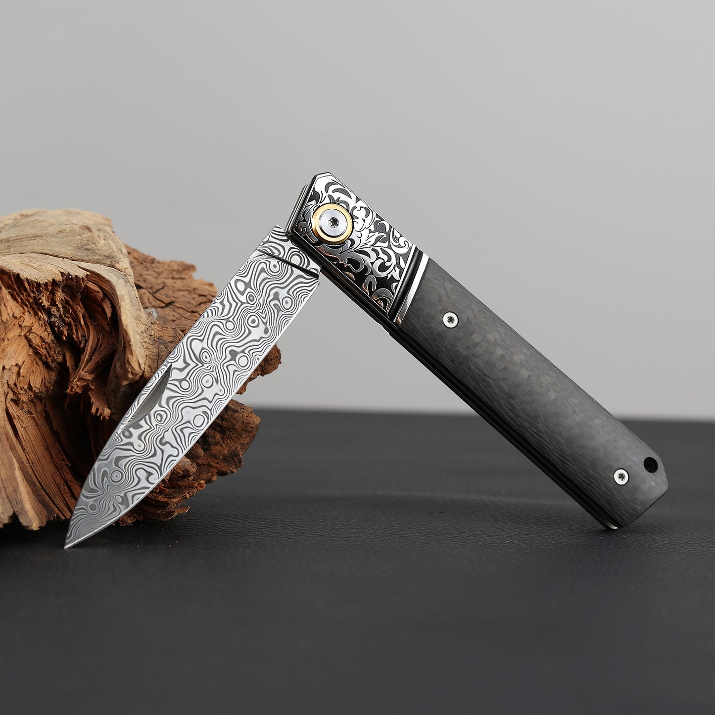 3.5 Incn Slip Joint Pocket Knife Powder Damascus Steel