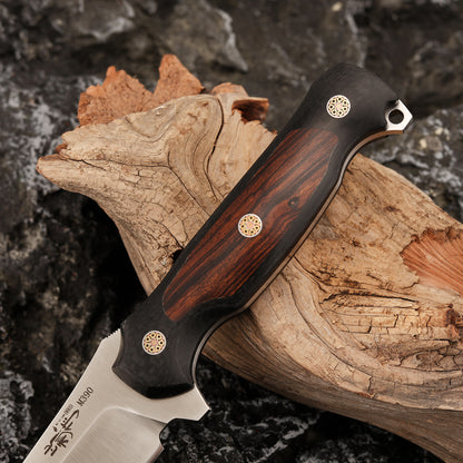 Fixed Blade Knife M390 Steel 5" Convex Edge Blade