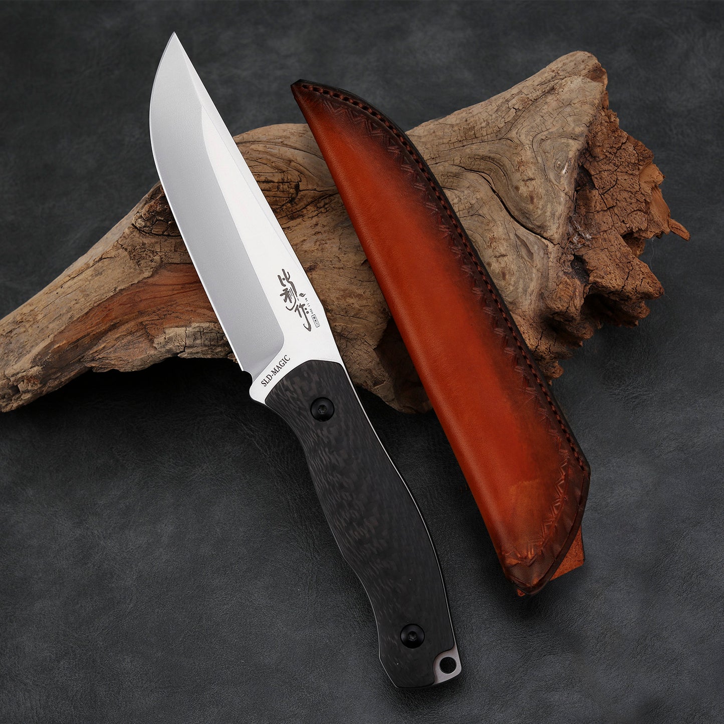 4.5" Fixed Blade Knife SLD-Magic Carbon Fiber