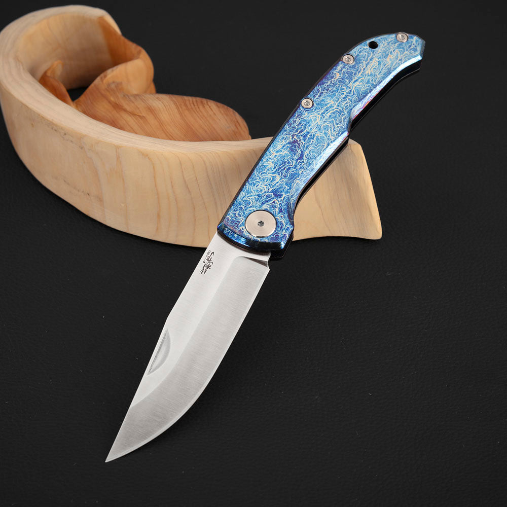 MagnaCut Steel Slip Joint Pocket Knife 3.8 Inch Titanium