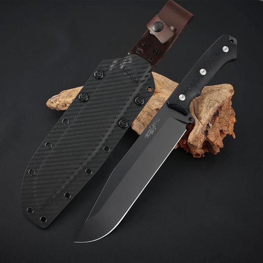 7.8 Inch Machete， ASP2003 Steel, Carbon Fiber Composite Handle