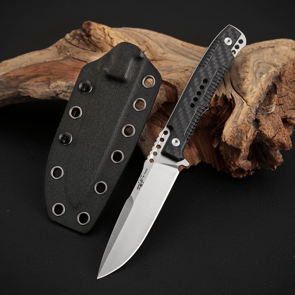 3.5 Inch Fixed Blade Knife, Vanax Steel, Carbon Fiber
