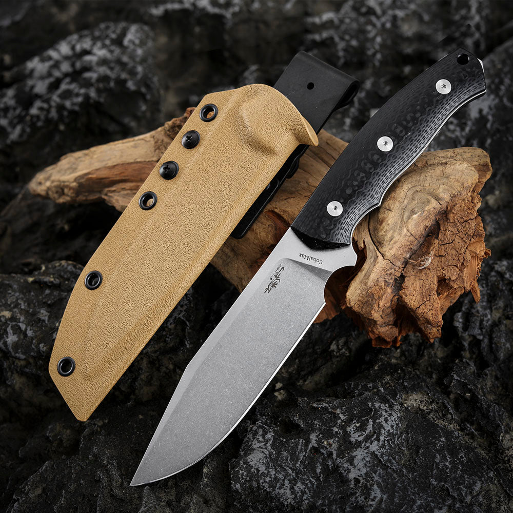 4.9 Inch Fixed Blade Knife, CobalMax Ⅱ Steel, Kydex Sheath