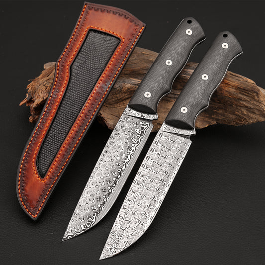 Custom Hunter in Damasteel with Carbon Fiber