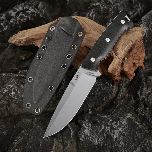 5 Inch Fixed Blade Knife, CobalMax Steel, Kydex Sheath