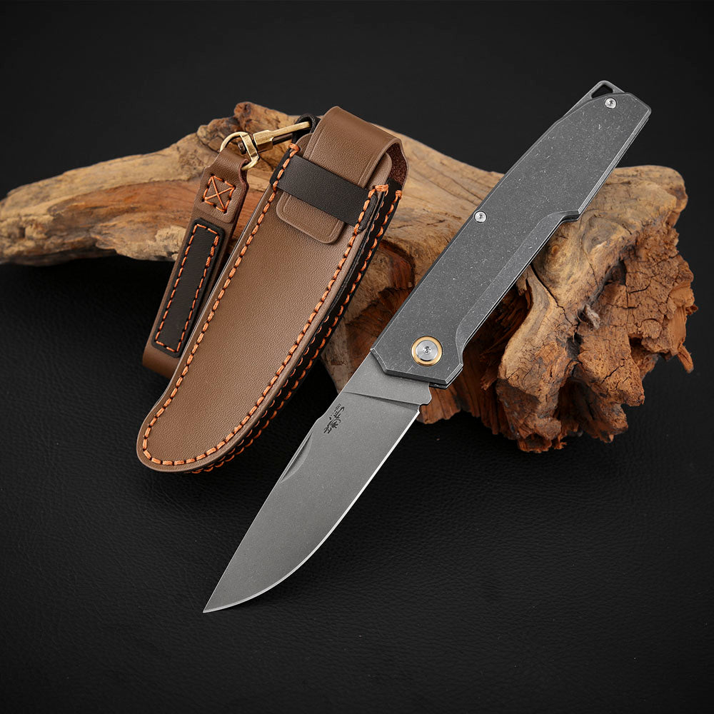 Slip Joint Pocket Knife 3.6 Inch MagnaCut Steel, Titanium