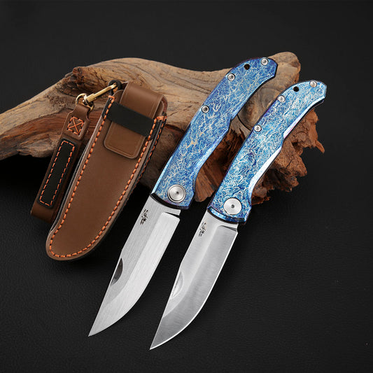 MagnaCut Steel Slip Joint Pocket Knife 3.8 Inch Titanium