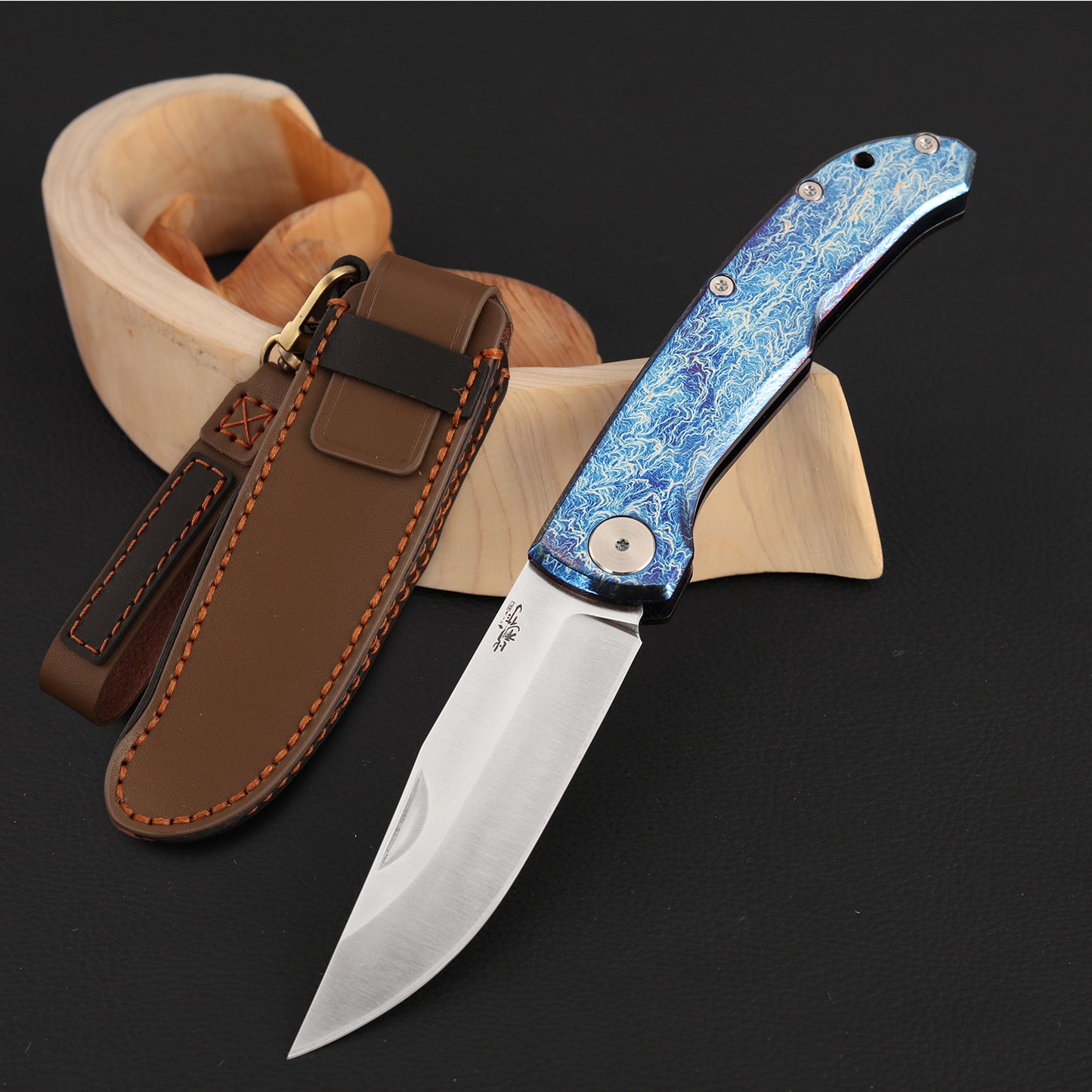 MagnaCut Steel Slip Joint Pocket Knife 3.8 Inch Titanium