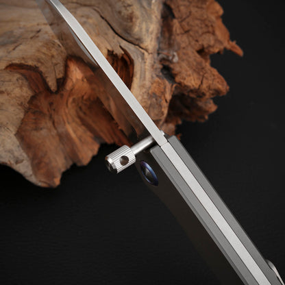 Drop Point Slip Joint Knife Vanax Steel 3.7 Inch Titanium