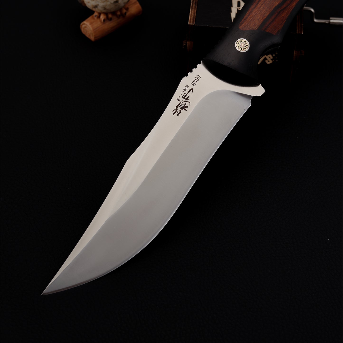 Fixed Blade Knife M390 Steel 6" Convex Edge Blade