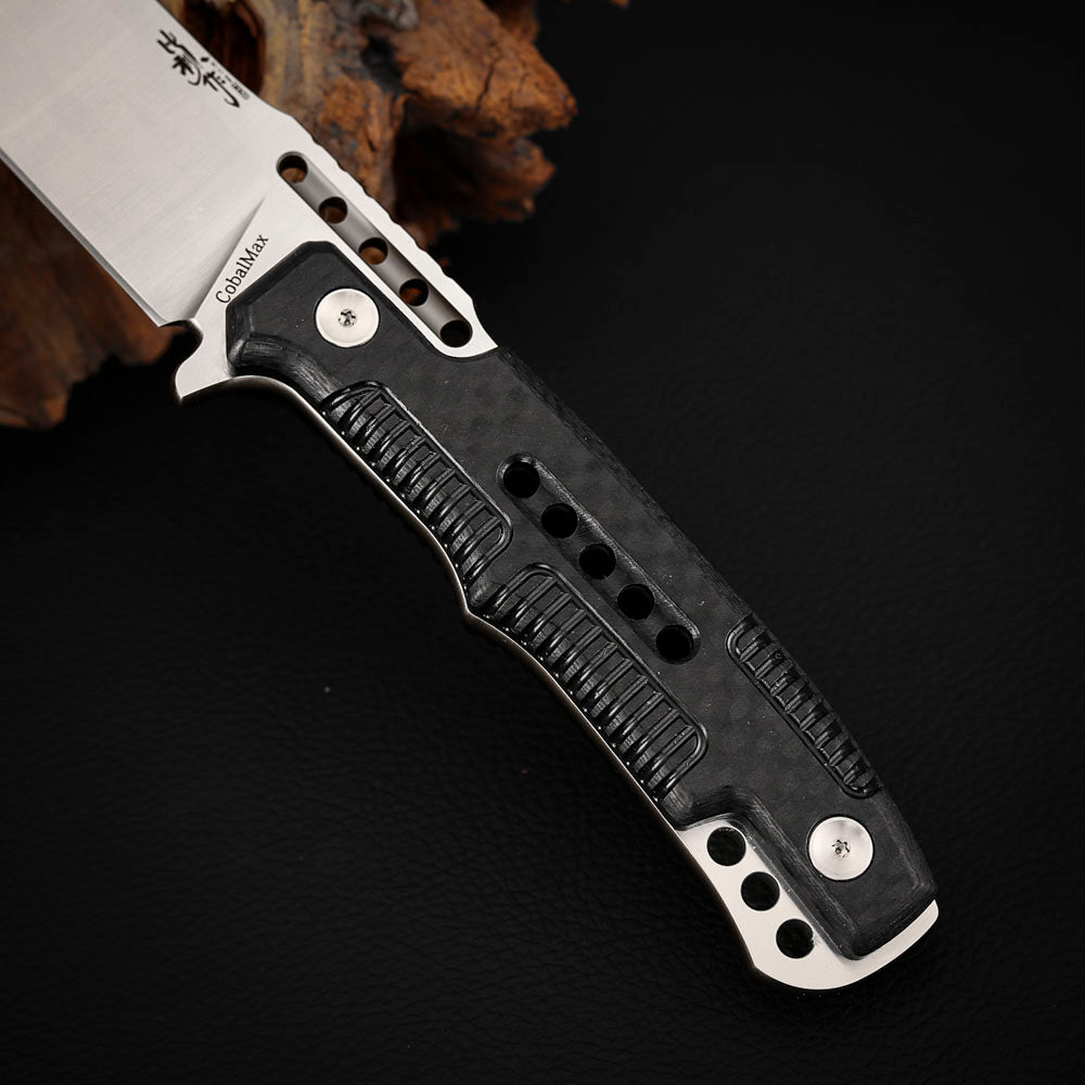 Survival Rescue Knife 5.5 Inch Tactical Fixed Blade Carbon Fiber