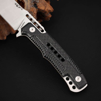 Survival Rescue Knife 5.5 Inch Tactical Fixed Blade Carbon Fiber