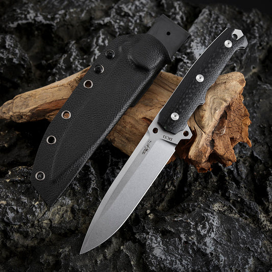 5.3 Inch Fixed Blade Knife, DC53 Steel with Kydex Sheath